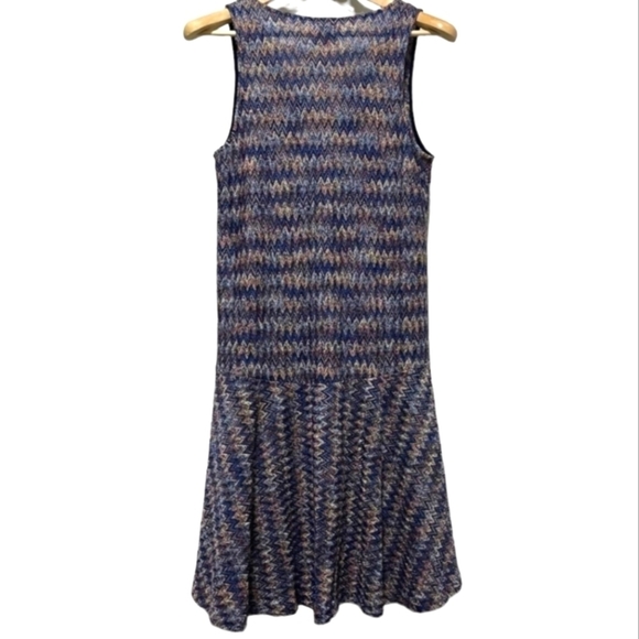Maeve Anthropologie Westwater Zig‎ Zag Knit Sleeveless Drop Waist Dress - Picture 3 of 7